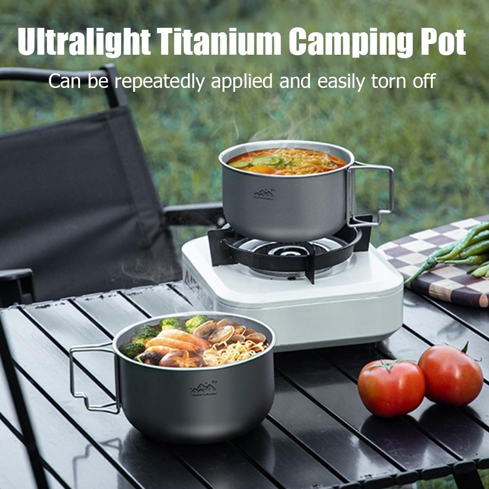 超軽量チタン製バックパッキング調理器具、持ち手付きポータブル - Camping Cooking Gadgets のレビューと価格