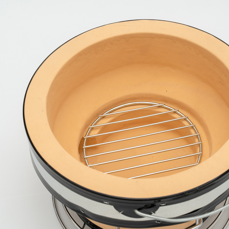 大型長方形チャコールグリル、日本製陶器グリル、卓上グリル、裏 - Japanese Camping Cooking のレビューと価格