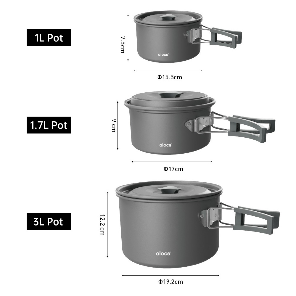 折りたたみ式ハンドル付きキャンプ用調理鍋、ピクニックハイキン - Camping Cooking Unit のレビューと価格