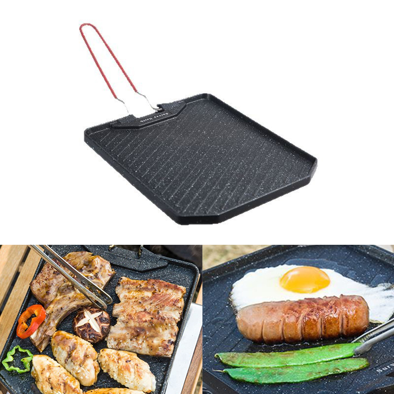 アウトドアキャンプバーベキューパン家庭用ノンスティックフライ - Camping Cooking Cupboard のレビューと価格