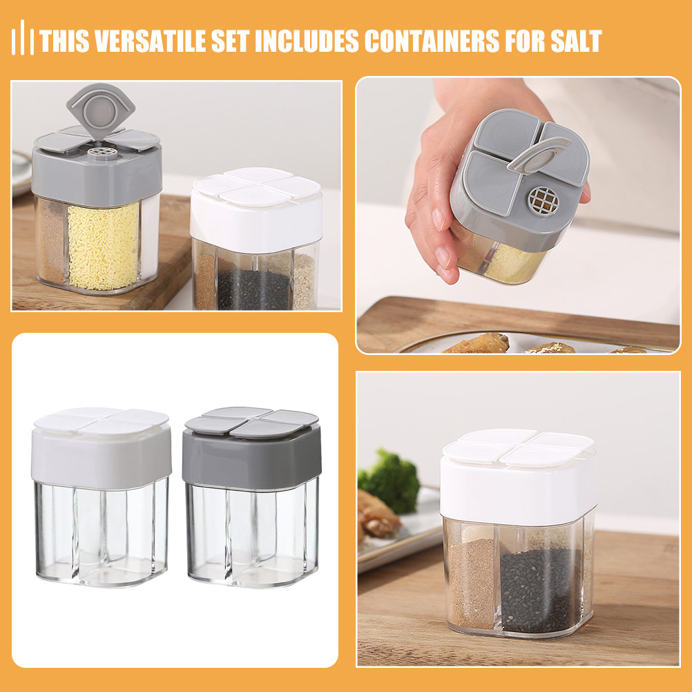 4 in 1調味料容器セット。塩・胡椒入れ、プラスチック製フ - Camping Cooking Set For 4 のレビューと価格