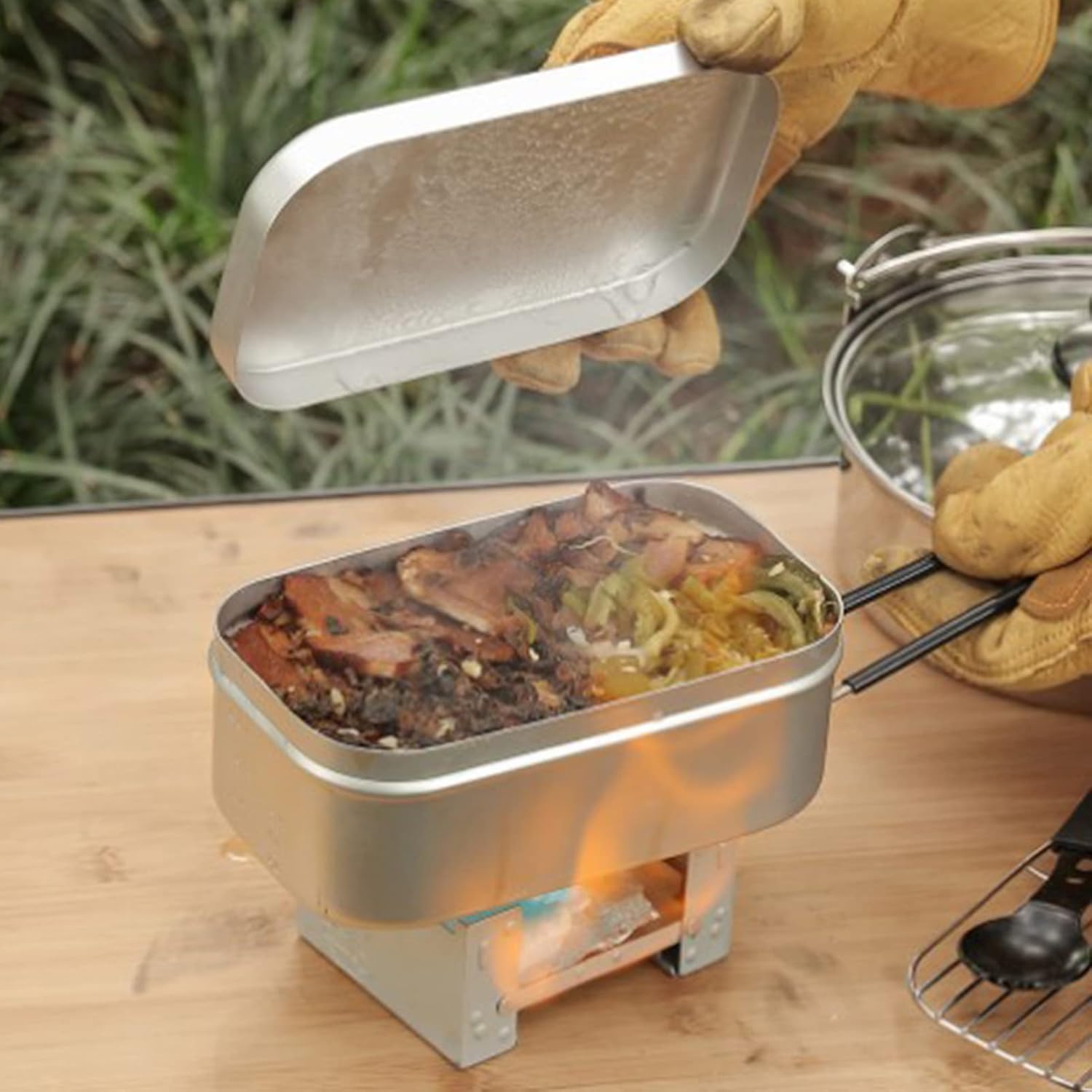 折りたたみ弁当箱ハンドル、大人用ランチコンテナ、アルミキャン - Camping Outdoor Cooking Equipment のレビューと価格