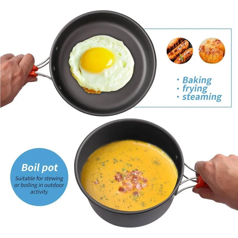 キャンプクッキングセット キャンプ調理器具 旅行用食器 アウ - Camping Cooking Full Set のレビューと価格