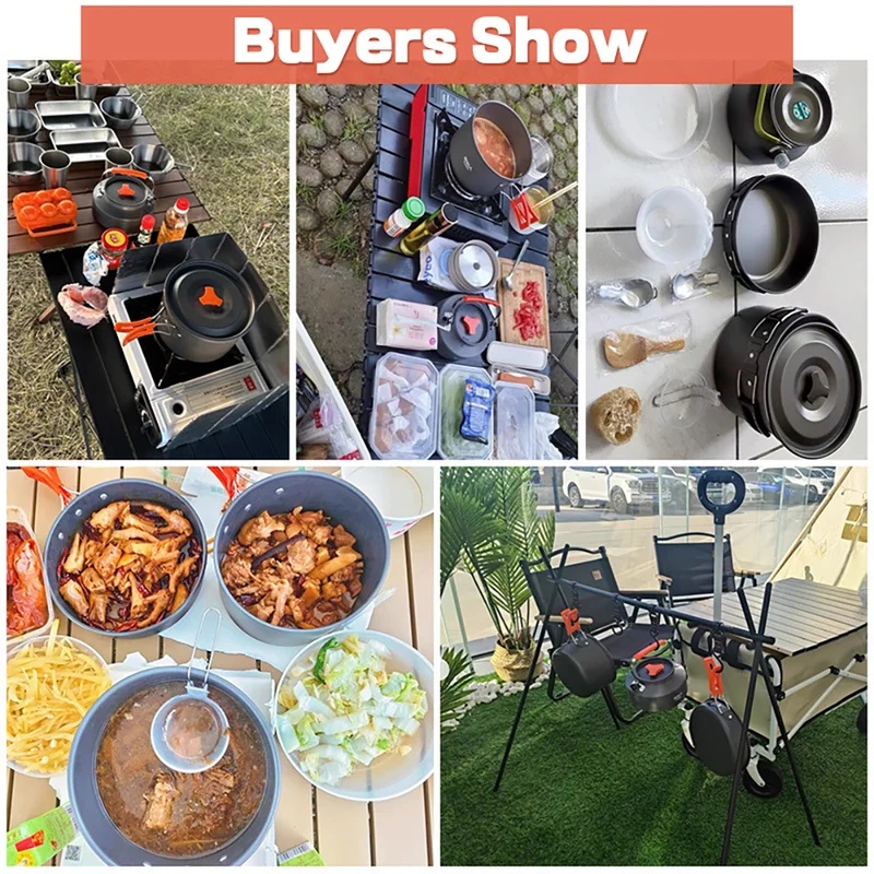 キャンプクッキングセット キャンプ調理器具 旅行用食器 アウ - Camping Cooking Full Set のレビューと価格