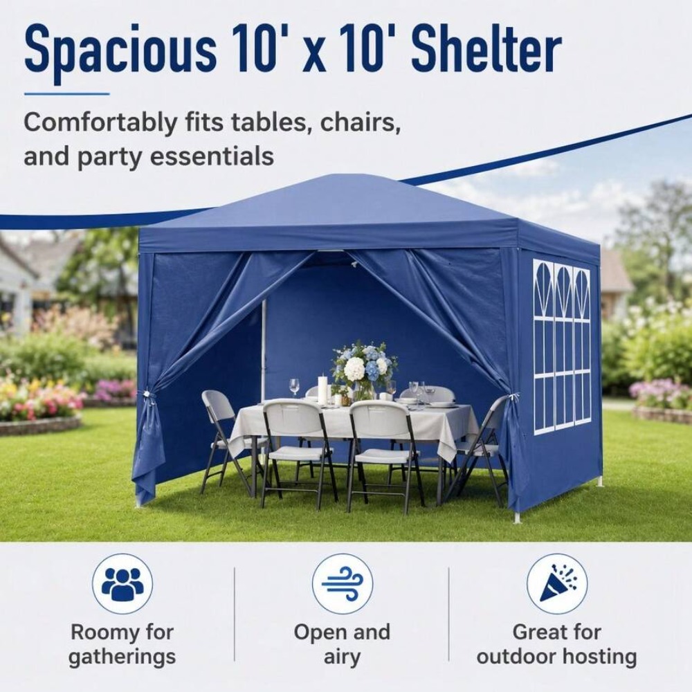 10x10 ポップアップガゼボ アウトドアキャノピーテント  - Camping Cooking Tent のレビューと価格
