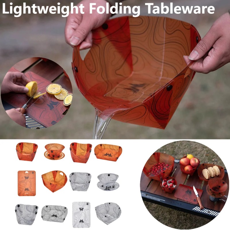 折りたたみ式キャンプ食器ポータブルボウルディナープレートコー - Camping Cooking Unit のレビューと価格